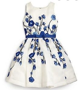 Zoe ltd white blue embroidered floral dress 5